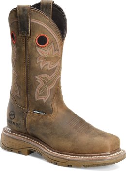 Light Brown Double H Boot 12  WorkFlex Waterproof Composite Wide Square Toe Roper